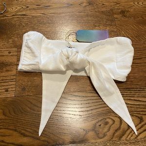 Show me your mumu white strapless type top